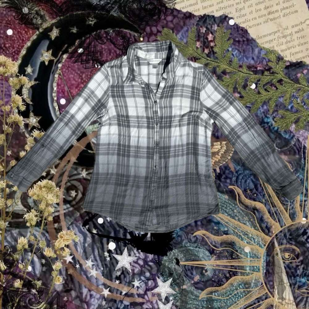 DONATING TOMORROW Plaid Button-Down Long Sleeve Shirt
